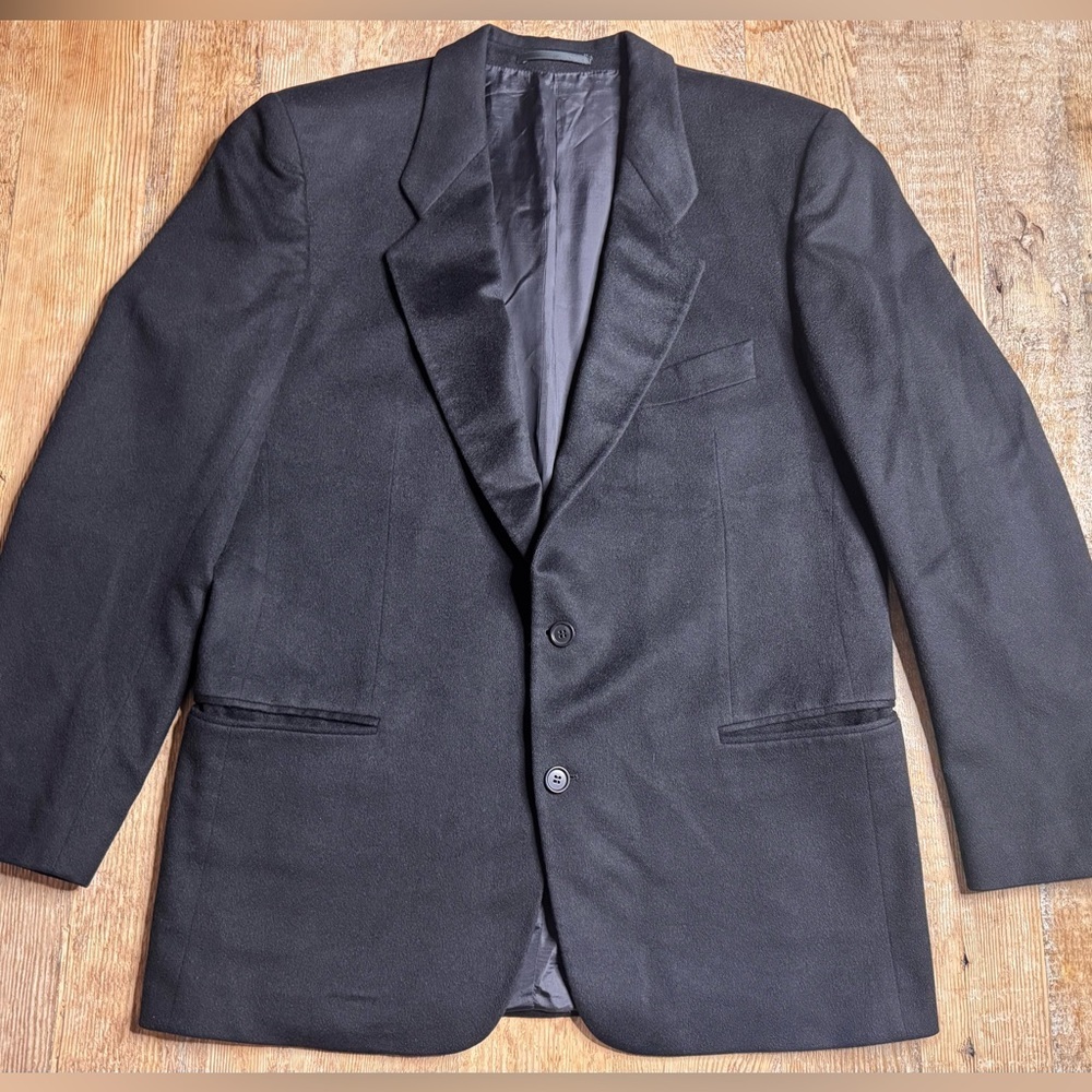 Mens ING LORO PIANA 100% Cashmere Sports Coat Black Size 42